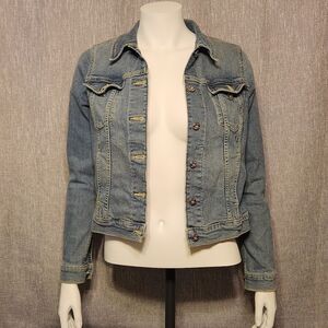 Denizen Levi's Levis Denim Jean Jacket Womens Medium Distressed Faded
